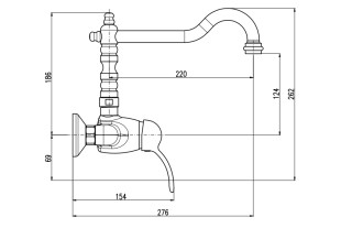 Смеситель для кухни Rav Slezak Labe L402.5/28SM бронза